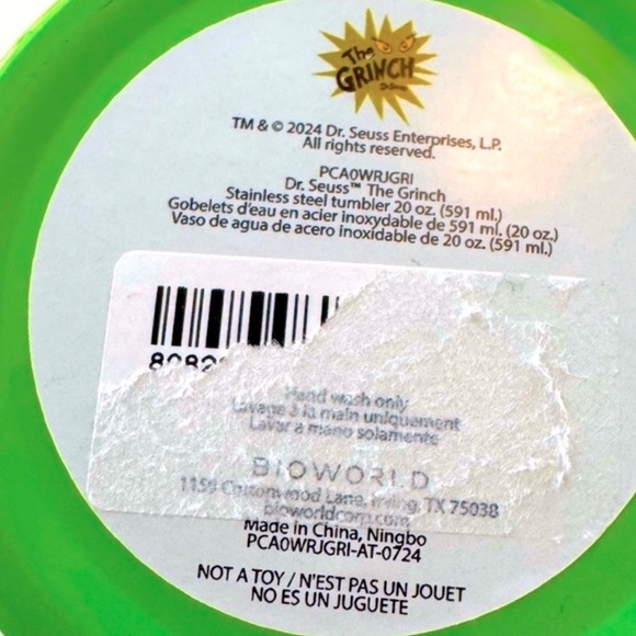 Dr.Seuss The Grinch Stainless Steel Tumbler - Picture 4 of 4